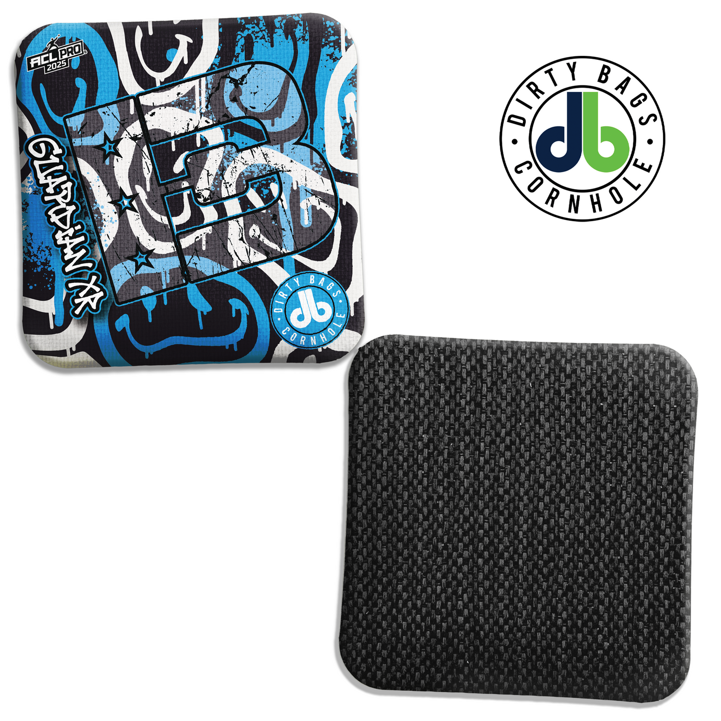 Brotherhood Cornhole Bags - Guardian X - Graffiti Smiley Blue