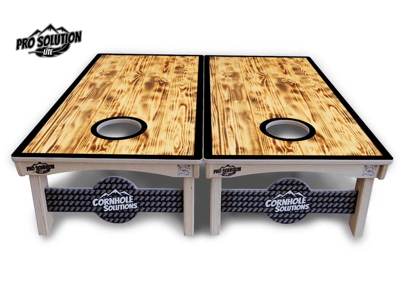 Rustic Wood Border Cornhole Boards – Pro Lite or Pro Elite
