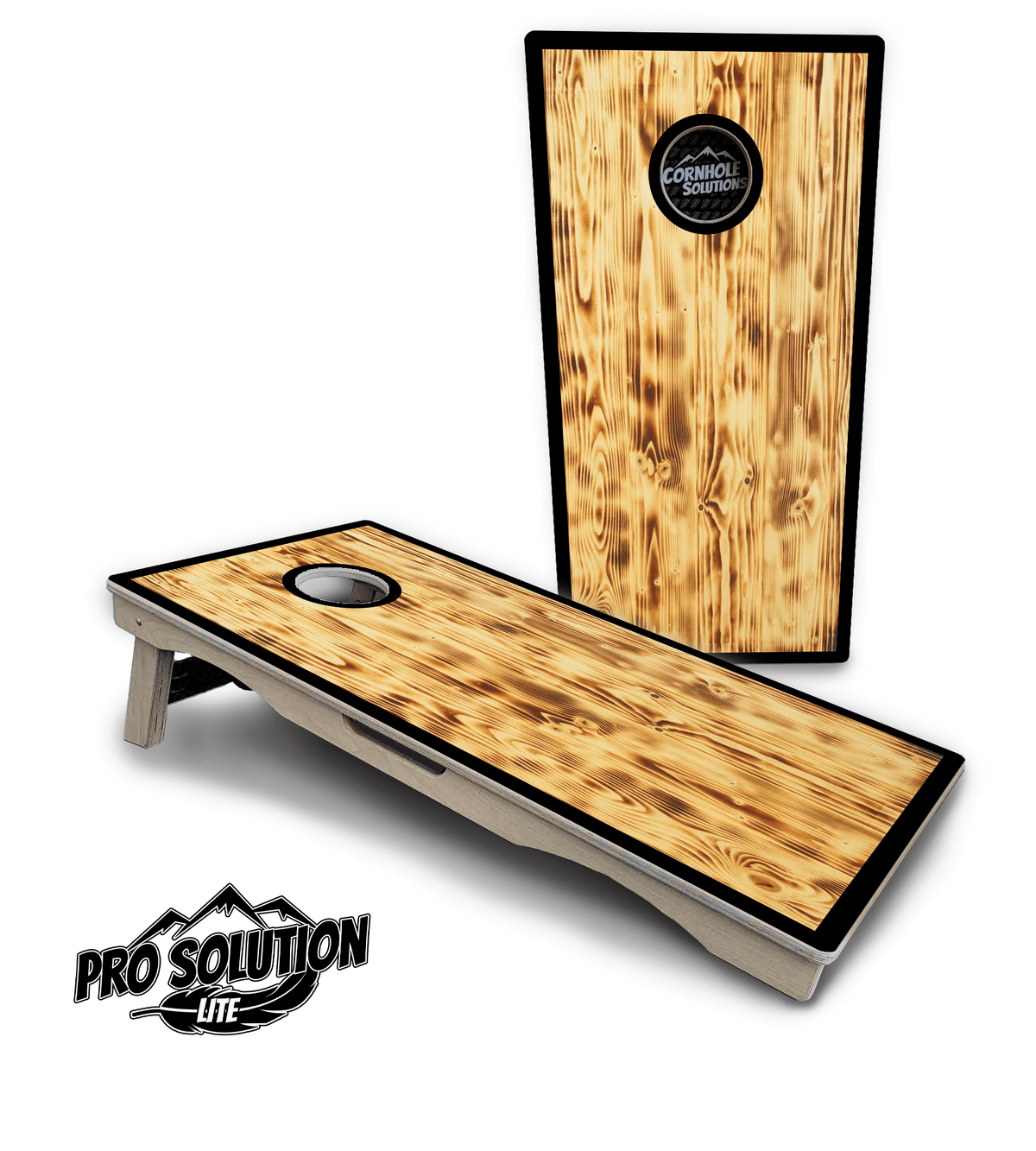 Rustic Wood Border Cornhole Boards – Pro Lite or Pro Elite