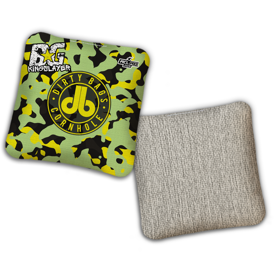 2026 BG Multiple Bag Models - "DB Camoflauge” Dirty Bags Collab - ACL Pro Stamped Cornhole Bags - SET OF 4 BAGS