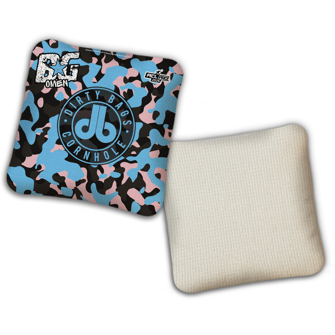 2026 BG Multiple Bag Models - "DB Camoflauge” Dirty Bags Collab - ACL Pro Stamped Cornhole Bags - SET OF 4 BAGS
