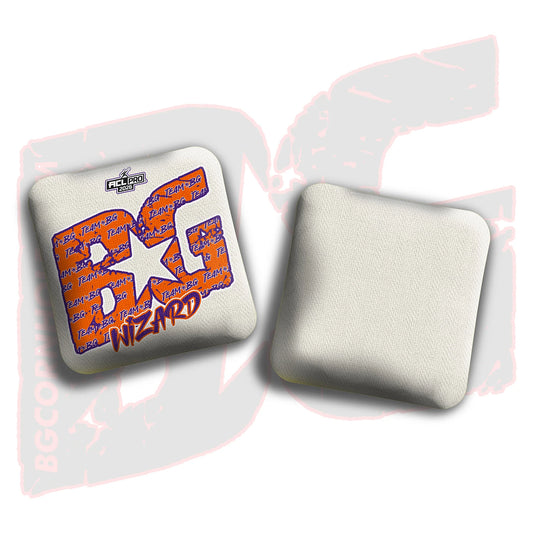 2026 BG Multiple Bag Models "Orange/Purple Logo Colormatch " - ACL Pro Stamped Cornhole Bags - SET OF 4 BAGS