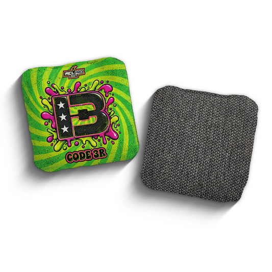 2027 Brotherhood Cornhole Code 3 Acid Slime Edition ACL Pro Stamped Cornhole Bags