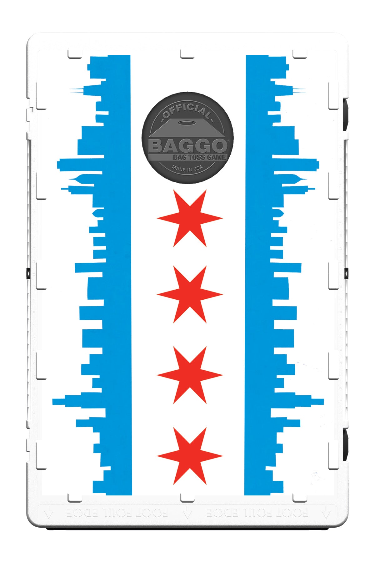 Chicago City Skyline Flag Bean Bag Toss Game by BAGGO