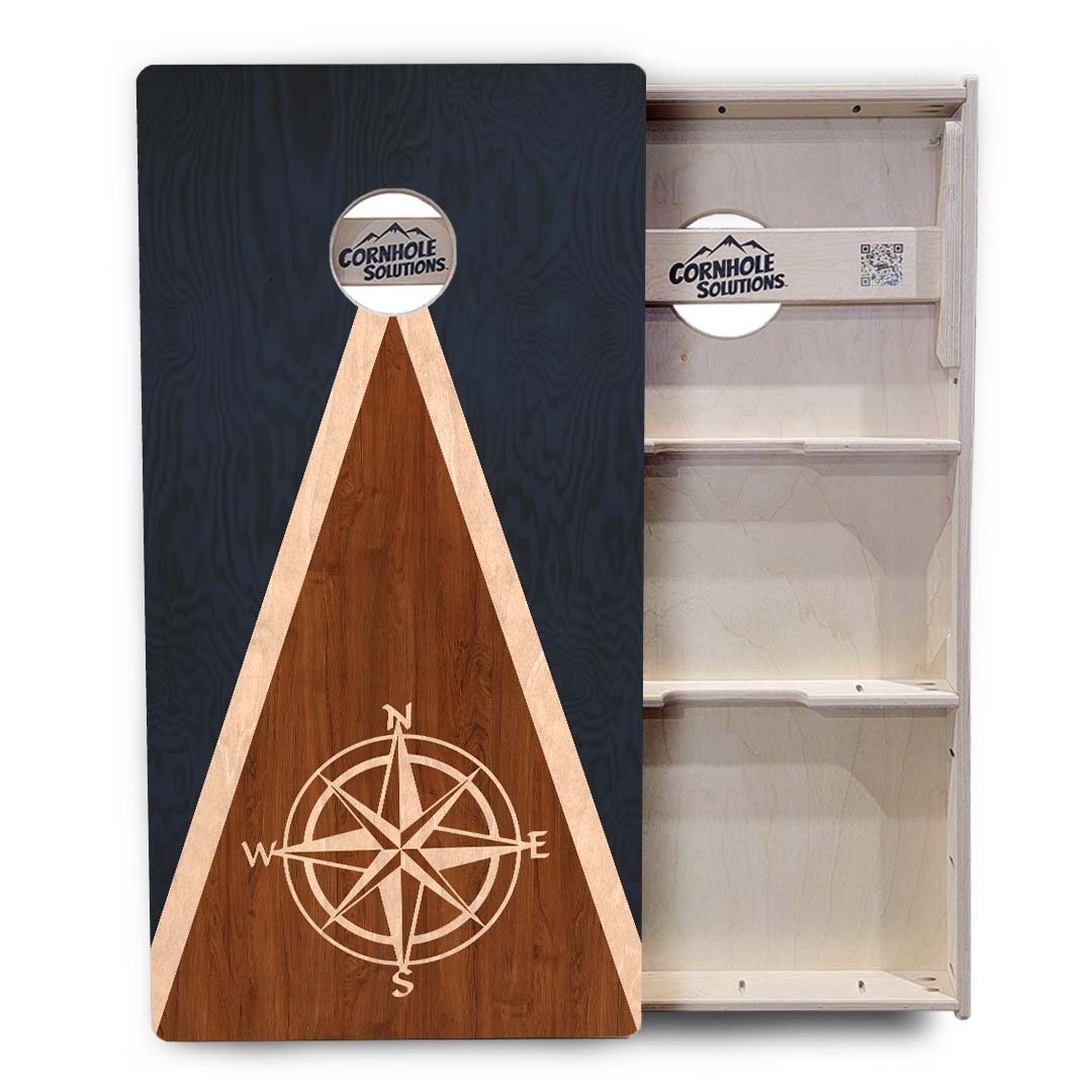 Compass Stain Triangle Cornhole Boards – Tournament Series