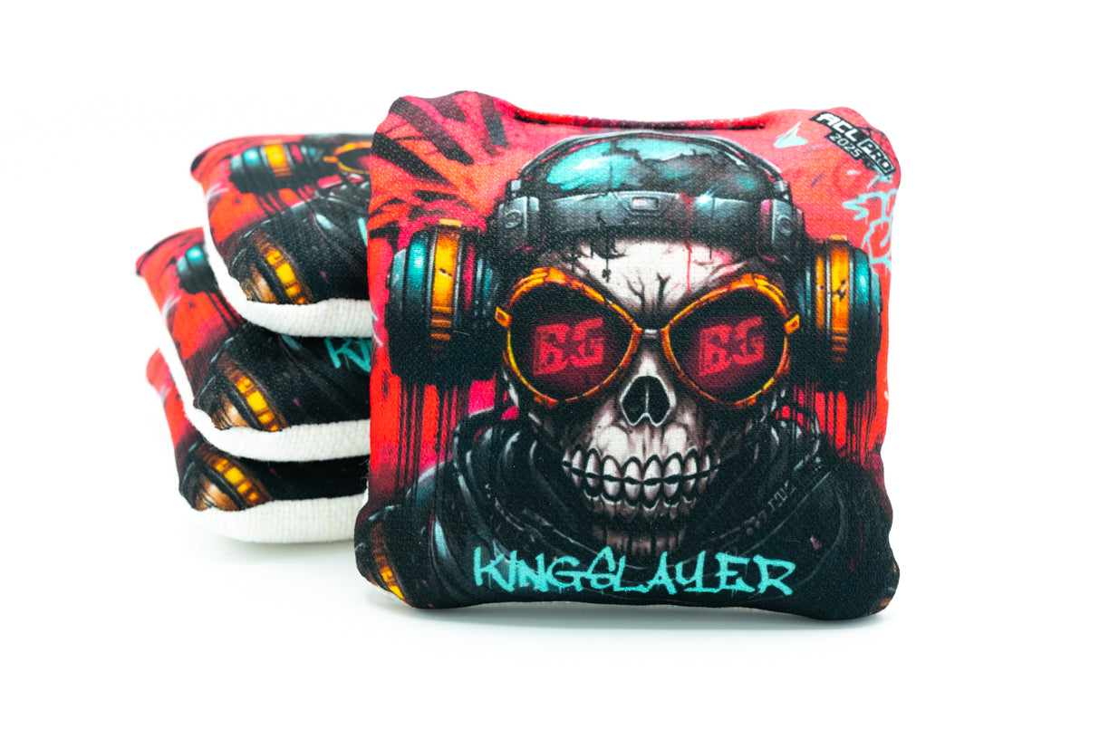 BG Cornhole Bags - Kingslayer - Techno Skeleton