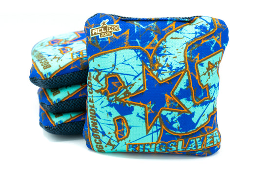 BG Cornhole Bags - Kingslayer - Blue and Turquoise