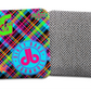 Plaid Cornhole Bags - BG Wizard in Neon Colors