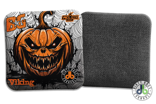 BG Cornhole Viking - Halloween Angry Pumpkin