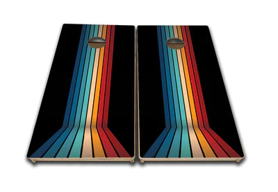 Tournament Quality Cornhole Boards - Retro Stripe Design