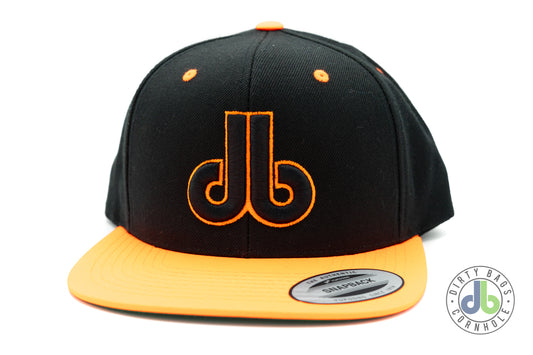 Cornhole Hat - Black and Neon Orange