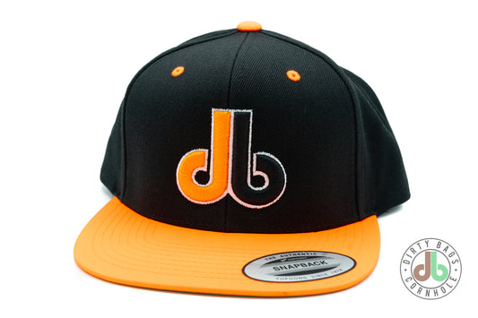 db Hat - Black Orange and White Tri Color