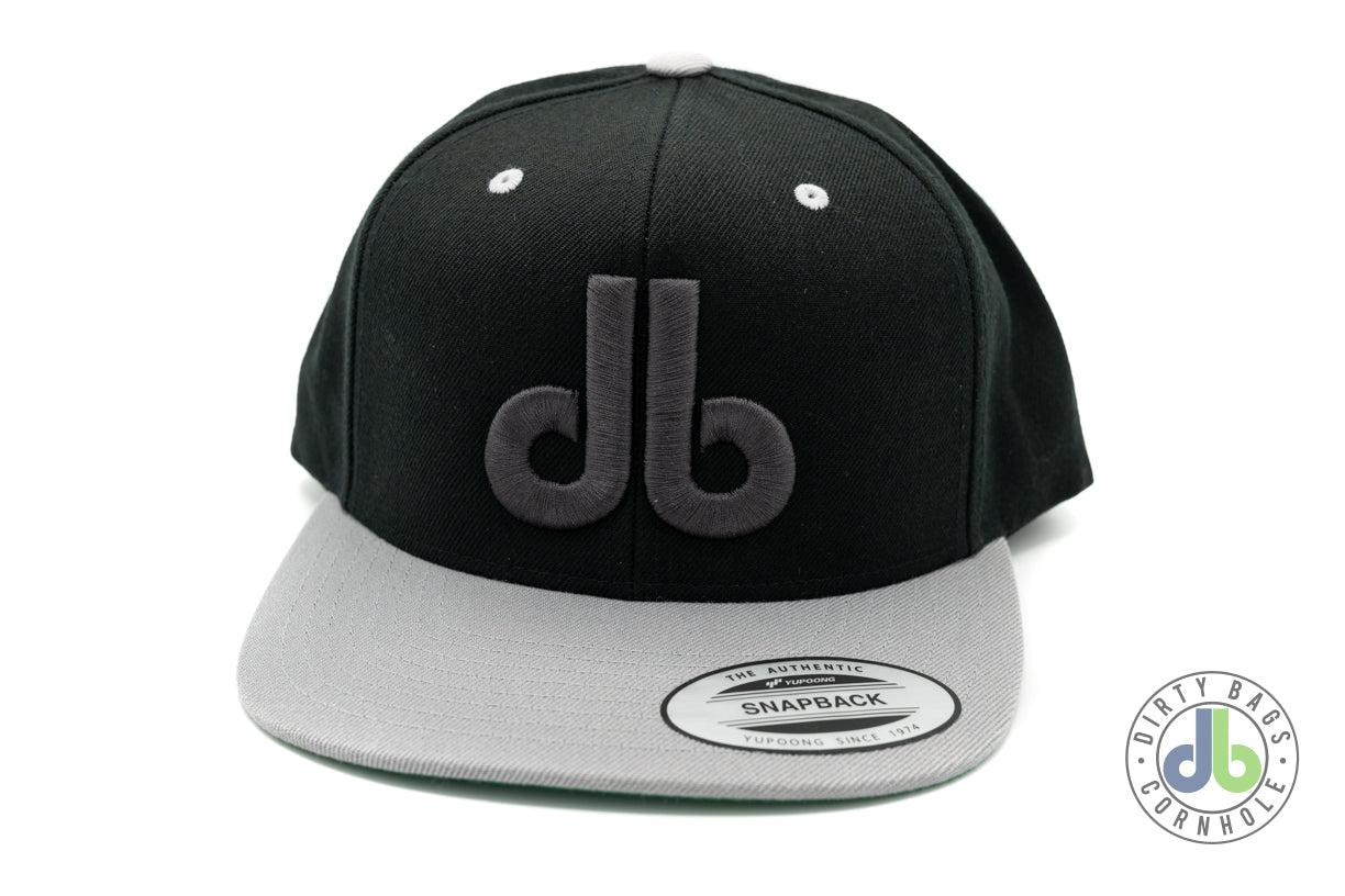 db Cornhole Hat - Blackout and Gray Bill