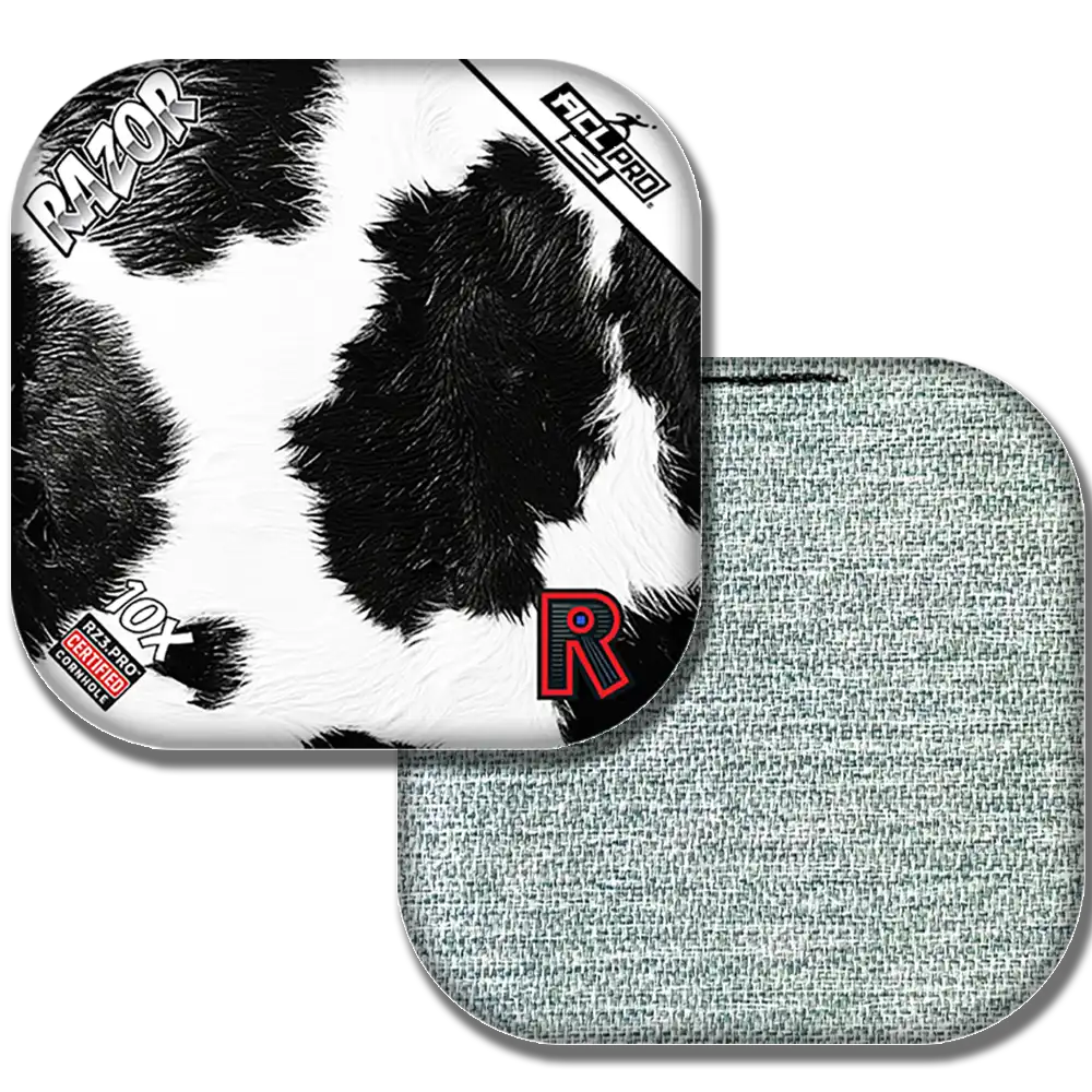 10X | Cow Print | ACL PRO Razor Cornhole Bags