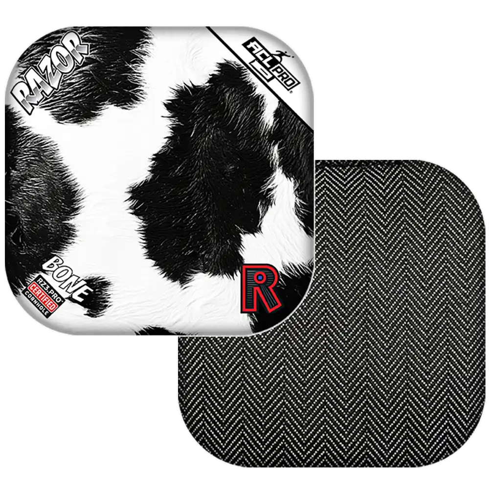 Bone | Cow Print | ACL PRO Razor Cornhole Bags