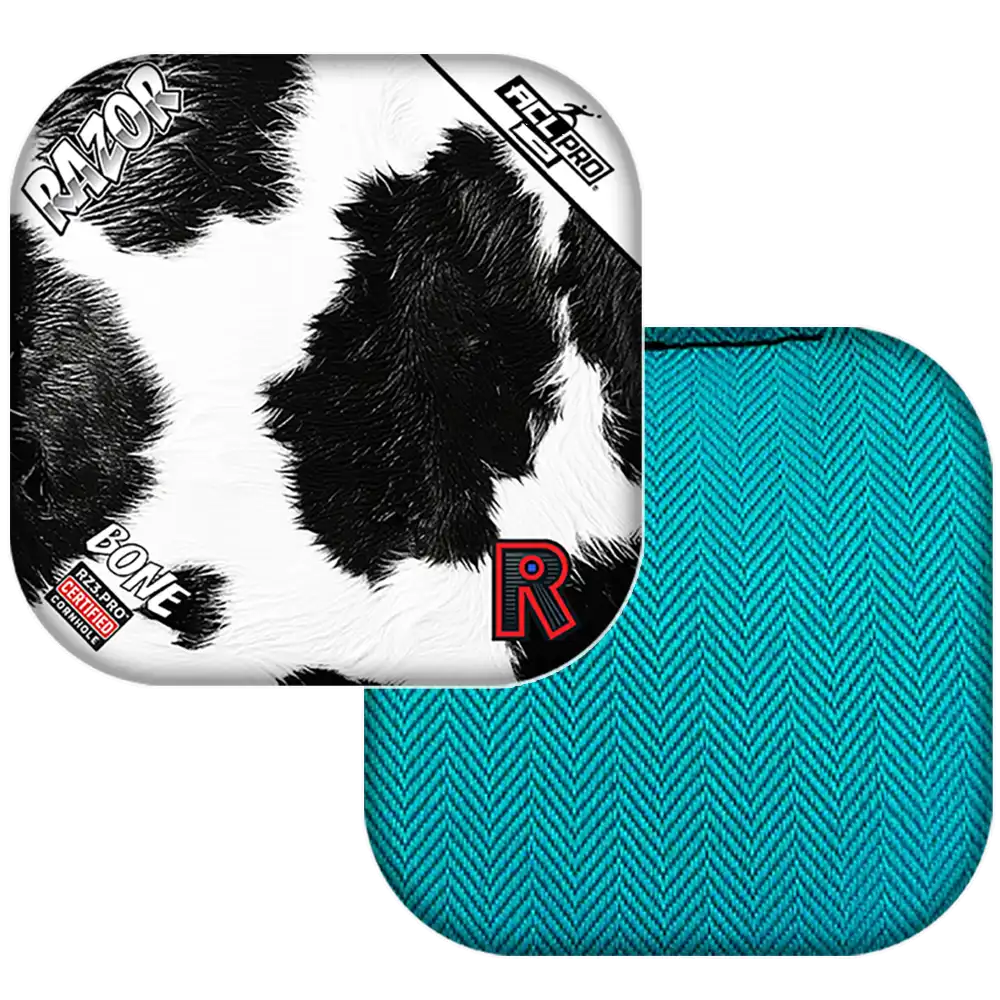 Bone | Cow Print | ACL PRO Razor Cornhole Bags