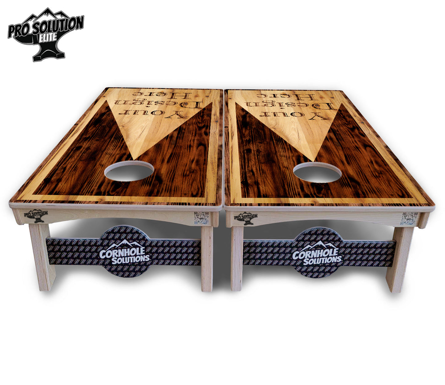 Custom Wooden Triangle Cornhole Boards - Pro Solution Elite Series
