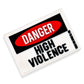 Danger High Violence Pvc Patch