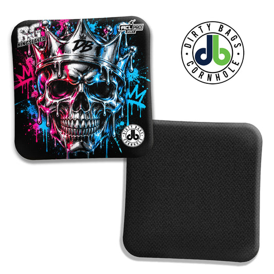 BG Cornhole Bags - Kingslayer - Chrome DB Skull