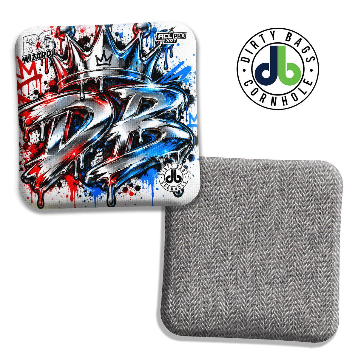 BG DB Chrome USA cornhole bags