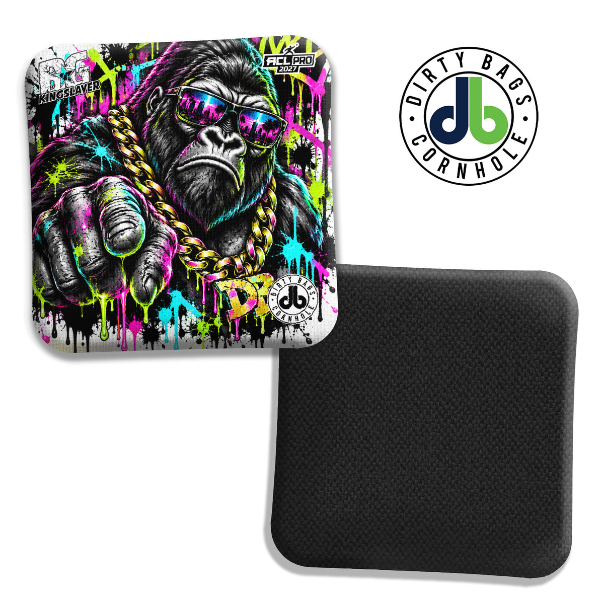 BG Cornhole Bags - Kingslayer - Gorilla Neon