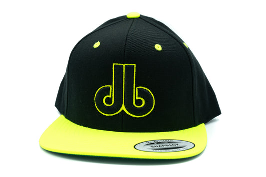 DB Cornhole Hat - Black and Neon Yellow