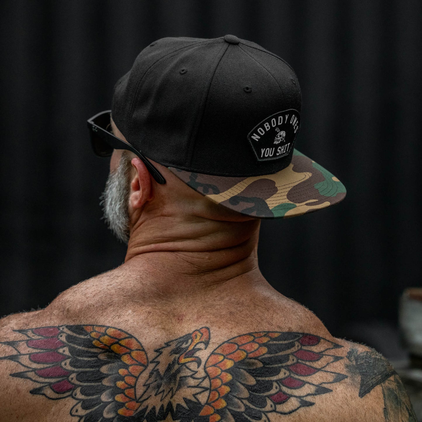 Nobody Owes Your Shit Arched Patch Flatbill SnapBack Hat