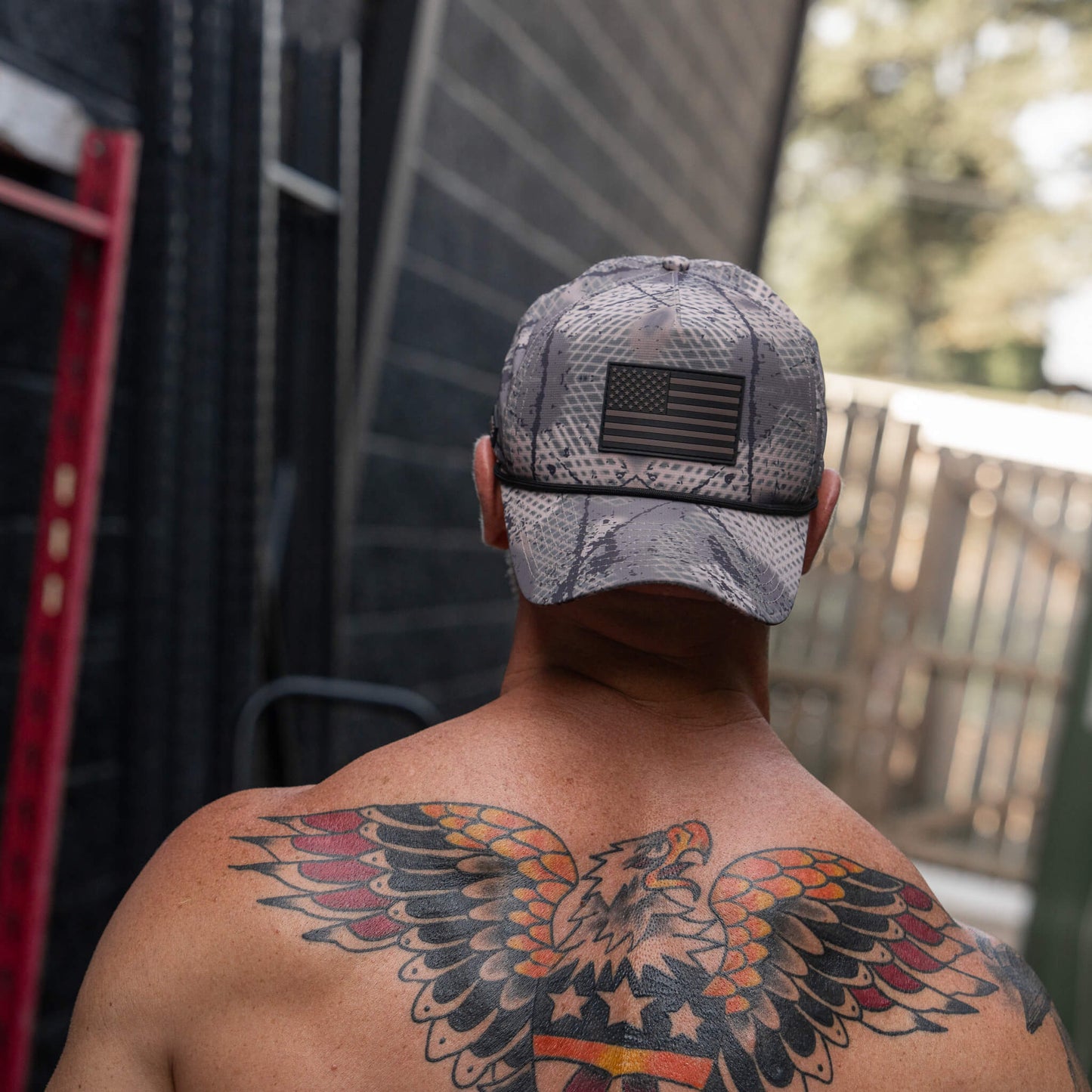American Flag PVC Patch Waterproof Weekender Snapback