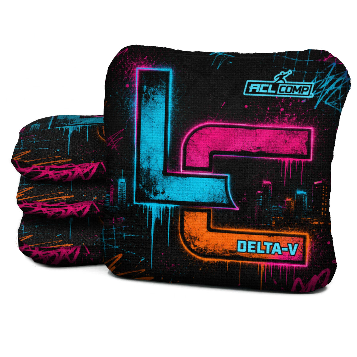 Neon After Dark - Cornhole Bags - Multiple Bag Series - Set of 4