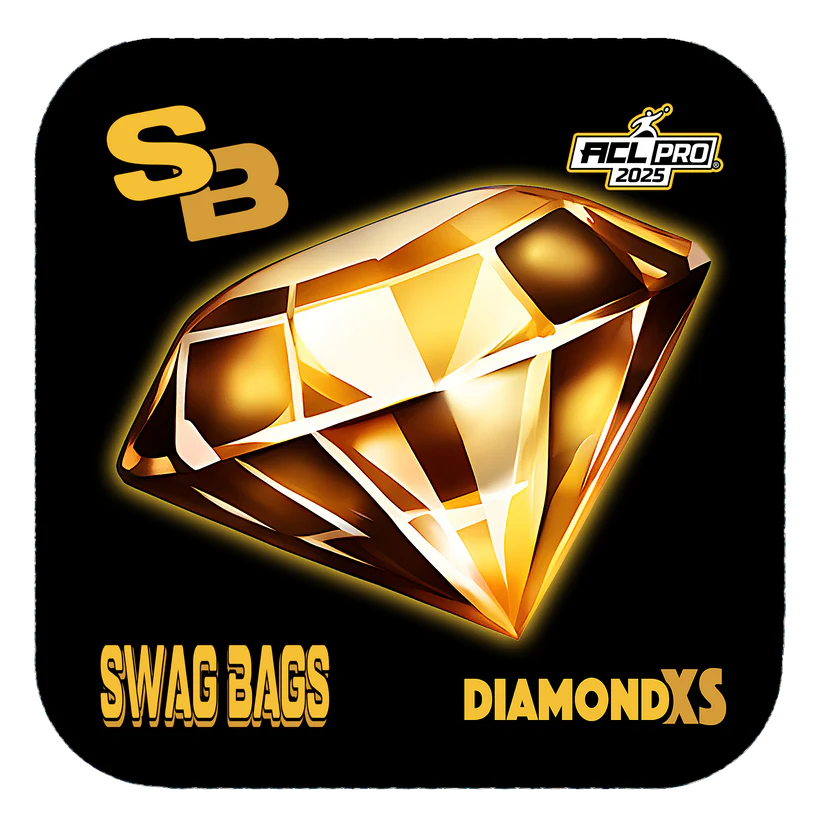 Swag Bags Cornhole - Diamond XS - Black and Gold