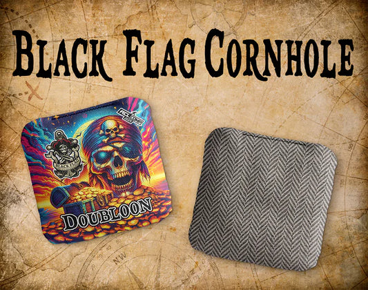 Black Flag Cornhole Bags - Doubloon - Treasure Island