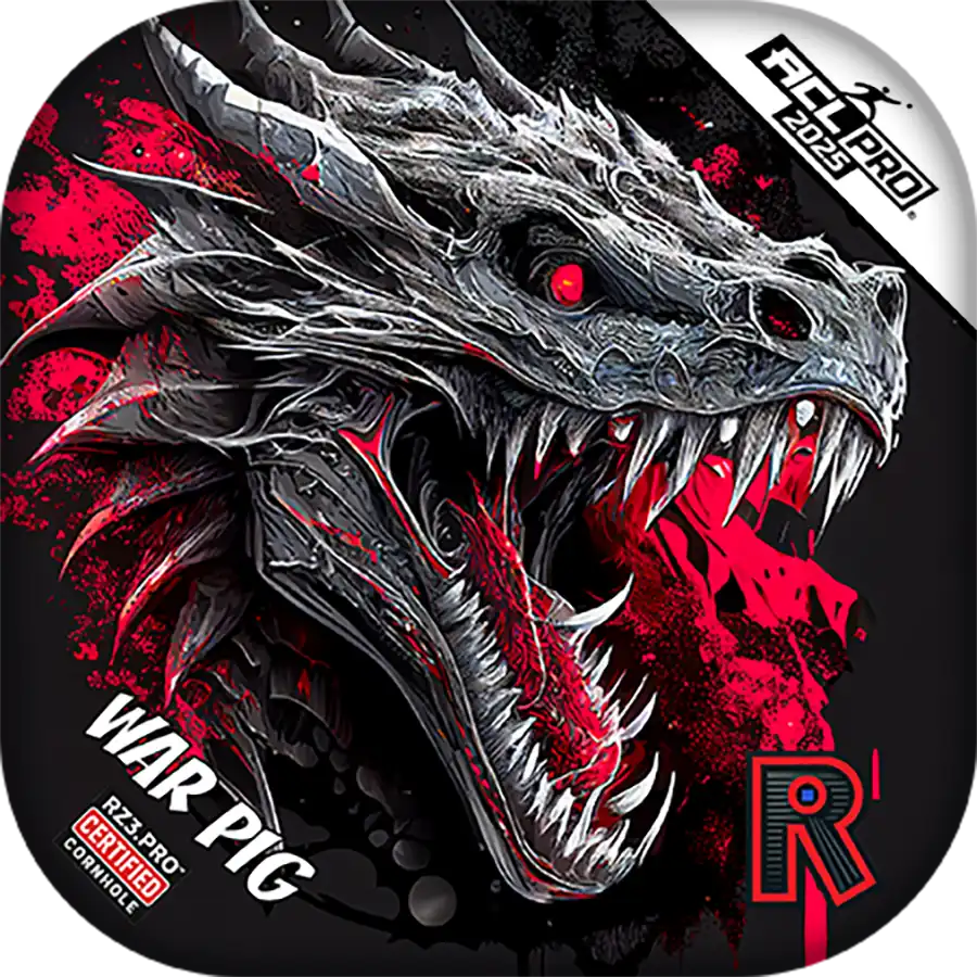 War Pig | Dragon Black Series | ACL PRO Razor Cornhole Bags