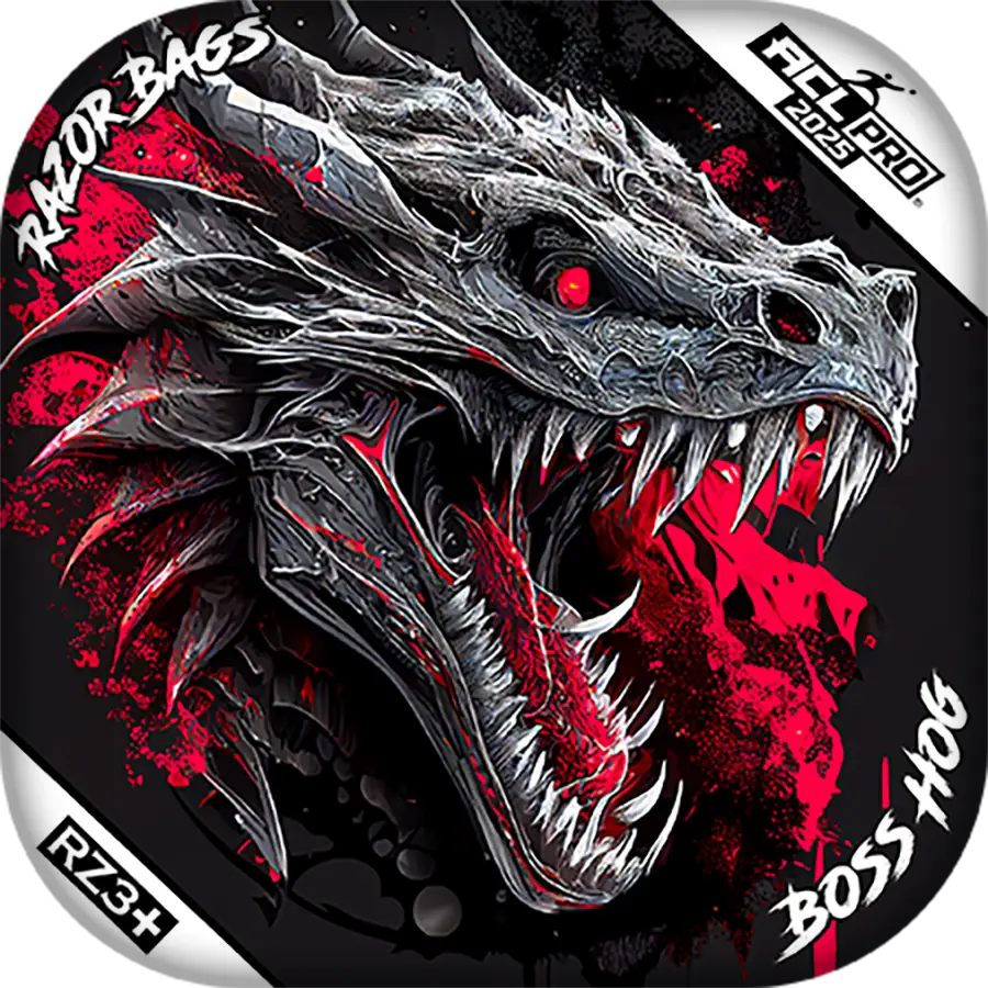 Boss Hog | Dragon Black Series | ACL PRO Cornhole Bags by Razor Bags (Razor Cornhole)