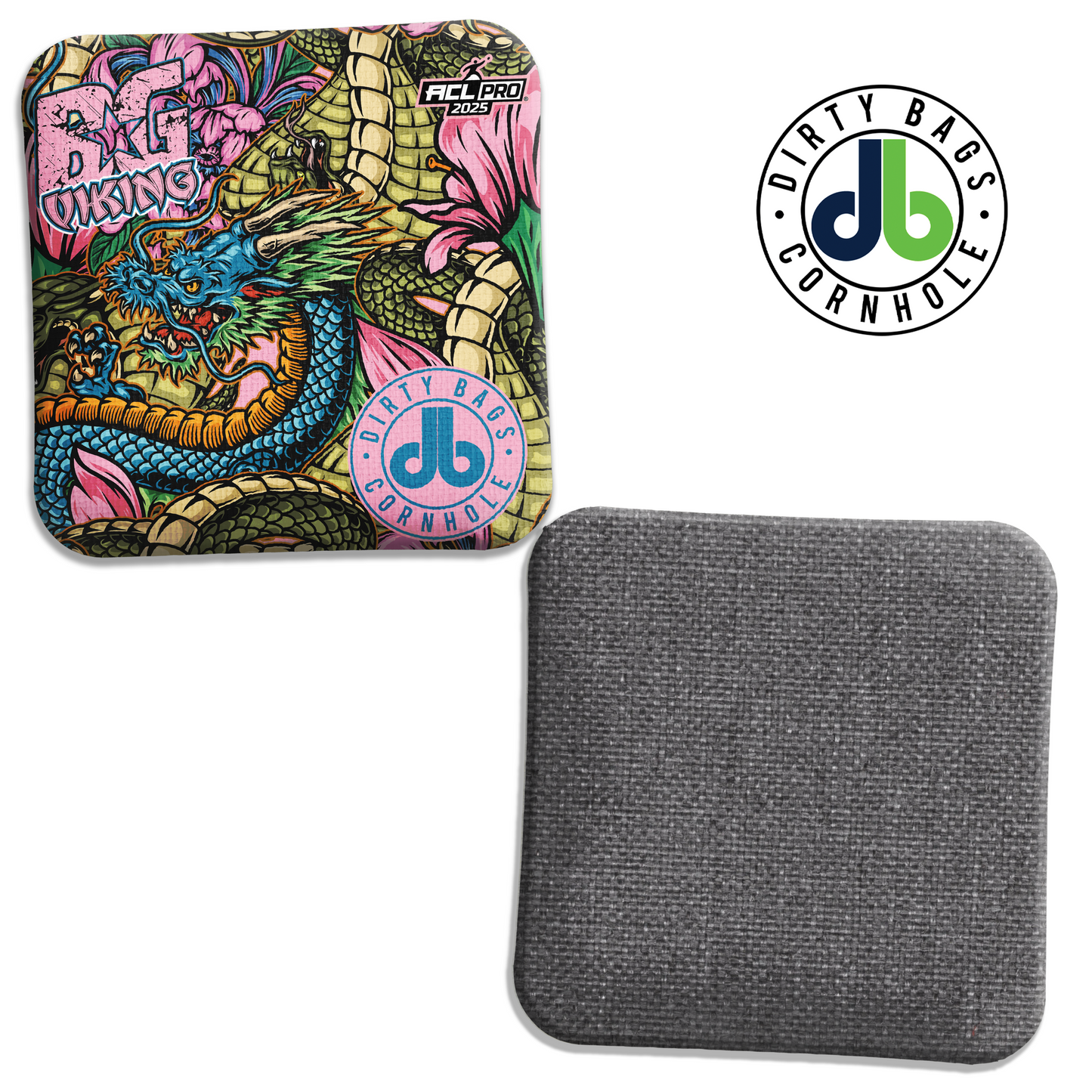 BG Cornhole Bags - Viking - Blue Dragon Green Snake