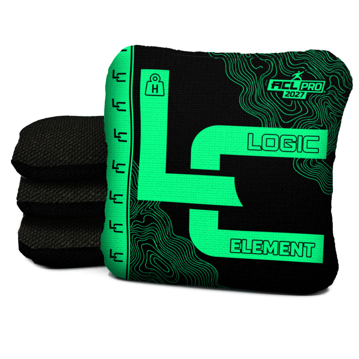 Contour Black Glow Cornhole Bags - Multiple Series - Set of 4