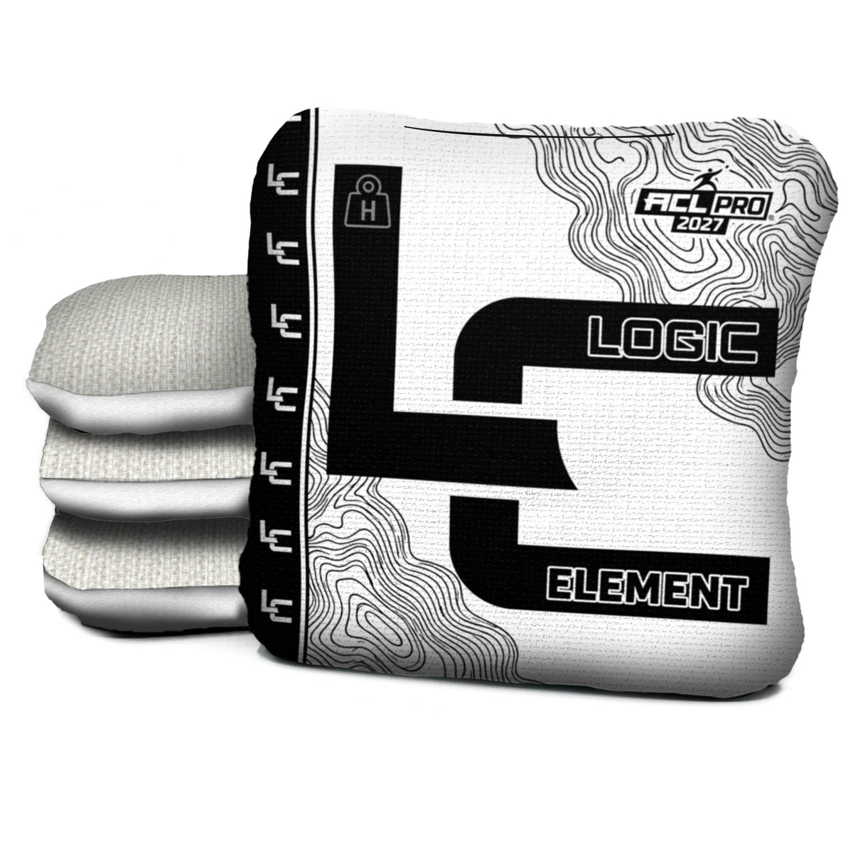 Contour White Black Cornhole Bags - Multiple Series - Set of 4