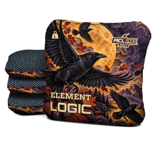 Raven Harvest Moon - Halloween Cornhole Bags - Multiple Bag Series - Set of 4