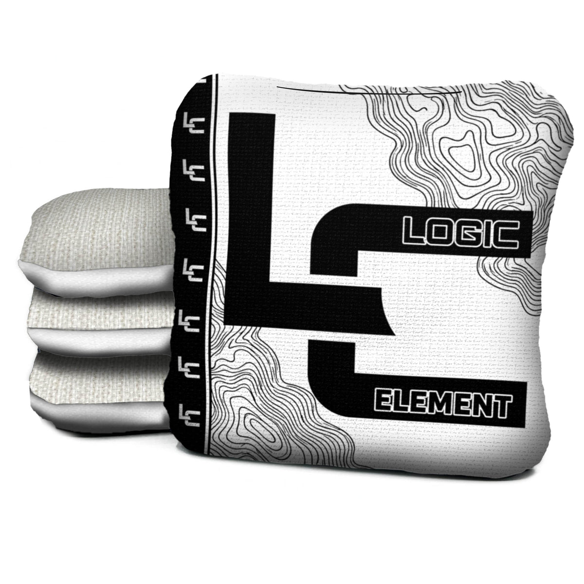 Contour White Black Cornhole Bags - Multiple Series - Set of 4