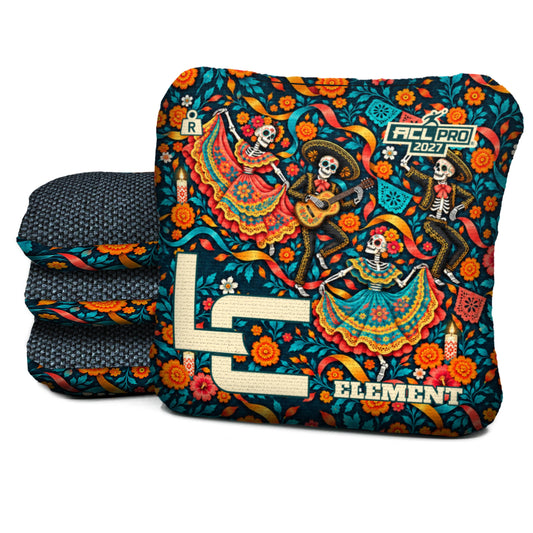 Calaca Fiesta Ribbons Cornhole Bags - Multiple Series - Set of 4