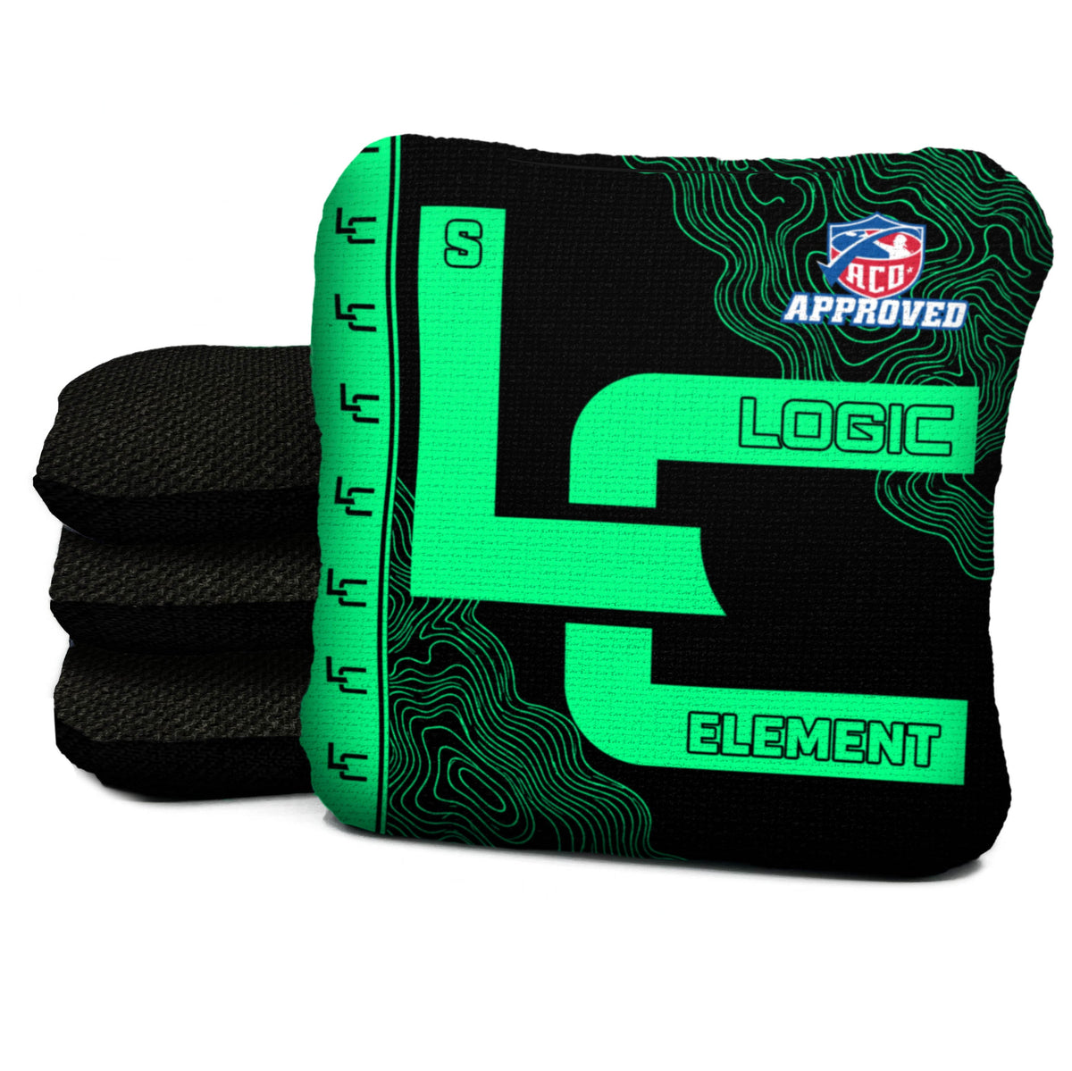 Contour Black Glow Cornhole Bags - Multiple Series - Set of 4