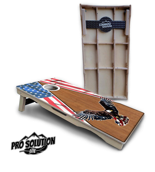 Eagle Triangle Wood Cornhole Boards - Pro Solution Lite Series