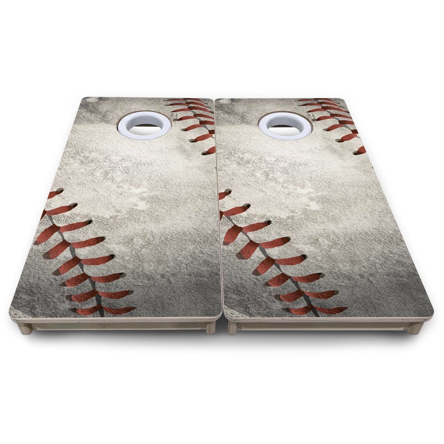 Worn Baseball - Mini or Vacation Size Cornhole Boards