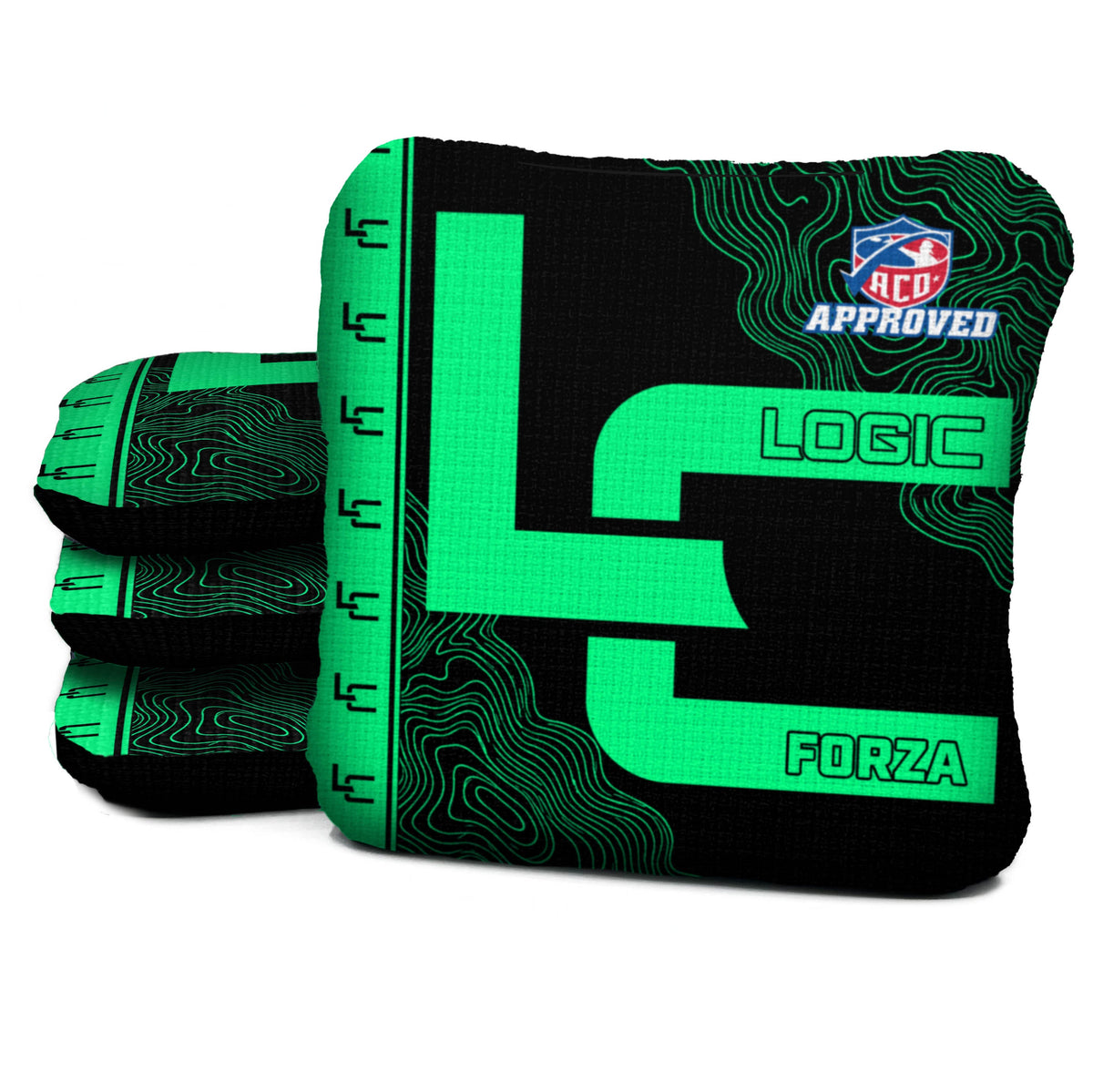 Contour Black Glow Cornhole Bags - Multiple Series - Set of 4