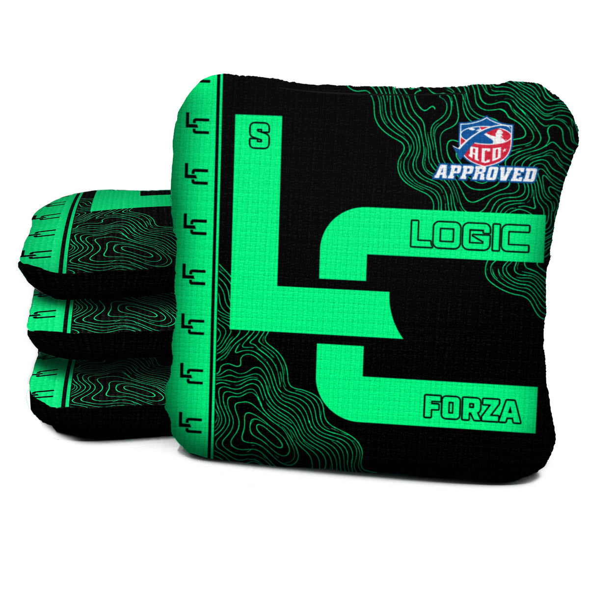 Contour Black Glow Cornhole Bags - Multiple Series - Set of 4
