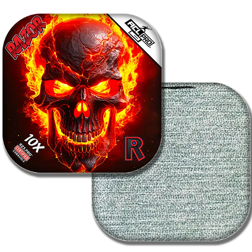 10X | Fire Skull | ACL PRO Razor Cornhole Bags