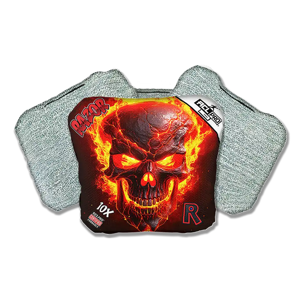 10X | Fire Skull | ACL PRO Razor Cornhole Bags