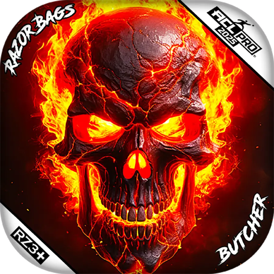Butcher | Fire Skull | ACL PRO Razor Cornhole Bags
