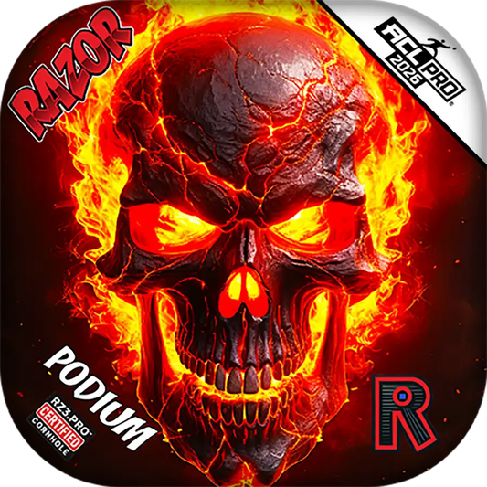 Podium | Fire Skull | ACL PRO Razor Cornhole Bags