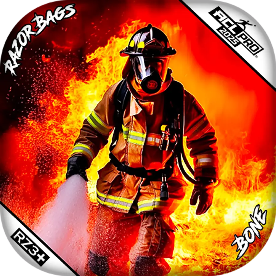 Bone | Hero Fireman | ACL PRO Razor Cornhole Bags