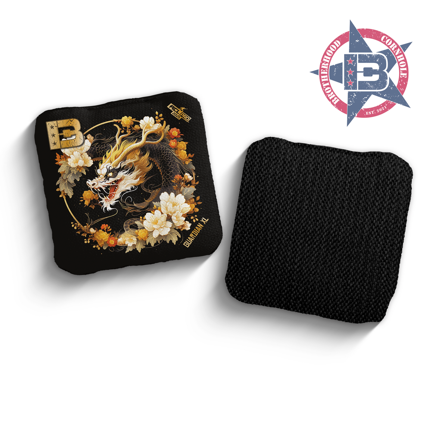 2025 Brotherhood Cornhole Guardian X Black Dragon Edition ACL Pro Stamped Cornhole Bags